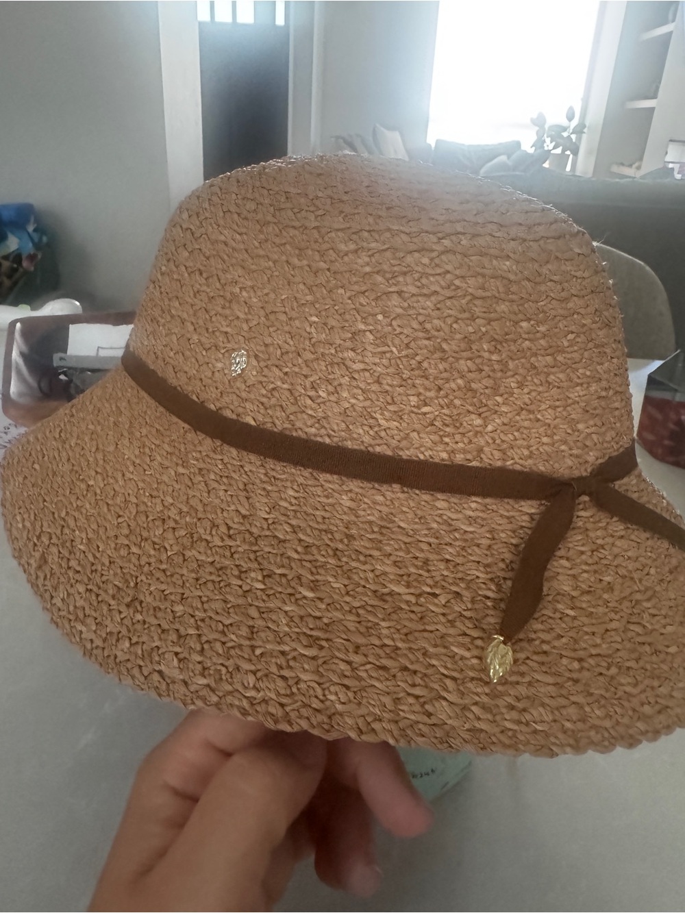 Helen Kaminski Straw Bucket Hat with Ribbon - Picture 2 of 6